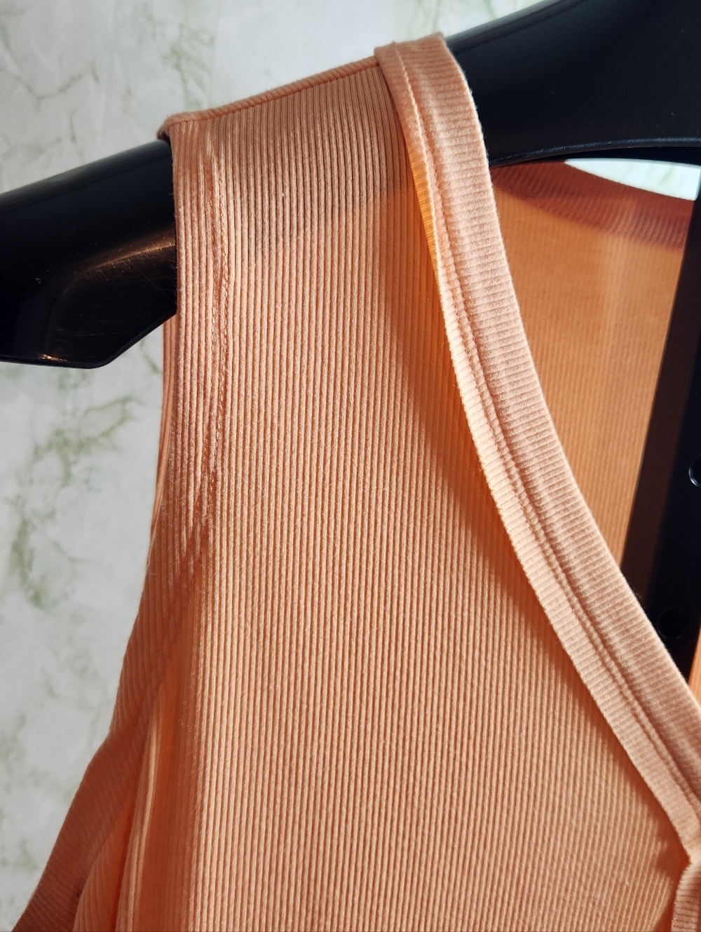 Light Orange Ribbed Tank - Picture 2 of 9